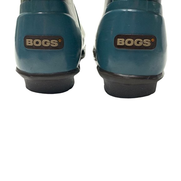 BOGS Becca Teal Swirl Print Fleece Lined Mid Calf Boots - Picture 4 of 10